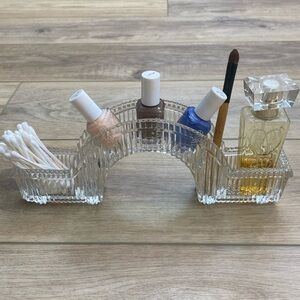 Vintage 80s‎ Glass Vanity Organizer